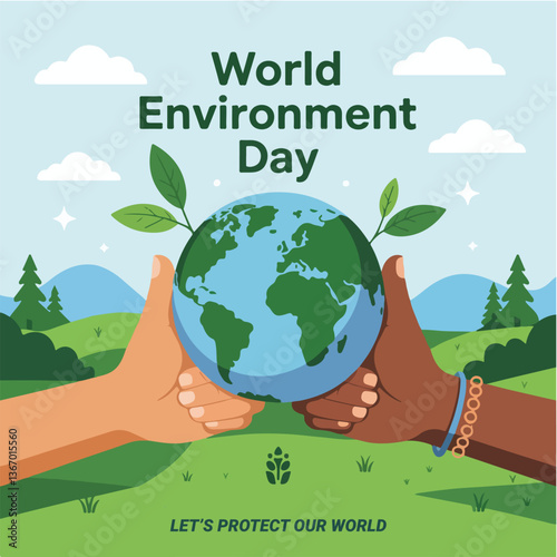 World Environment Day Celebration, for card, poster, banner