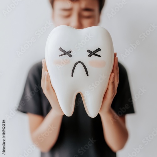 distant figure with tooth pain

