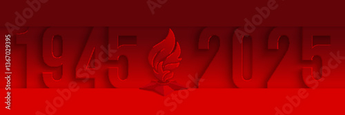 Horizontal poster for victory day