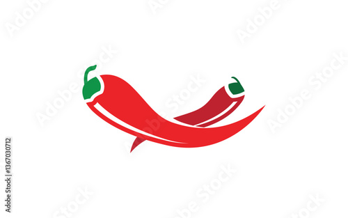 Hot Chili pepper icon logo Template vector Illustration v.2