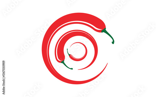 Hot Chili pepper icon logo Template vector Illustration v.9