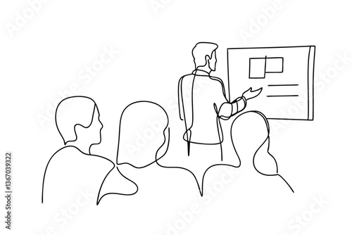 Business Presentation Speaker, Audience, Meeting, Strategy, Plan, Data, Ideas, Growth, Success,