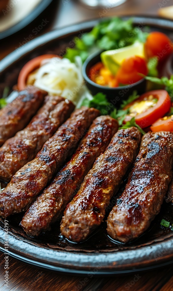 a plate of meat and vegetables a plate of meat and vegetables