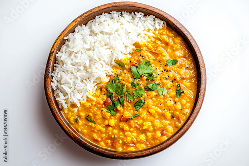 a bowl of rice and corn with a side of rice