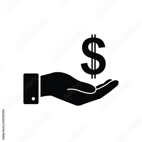 hand holding dollar sign