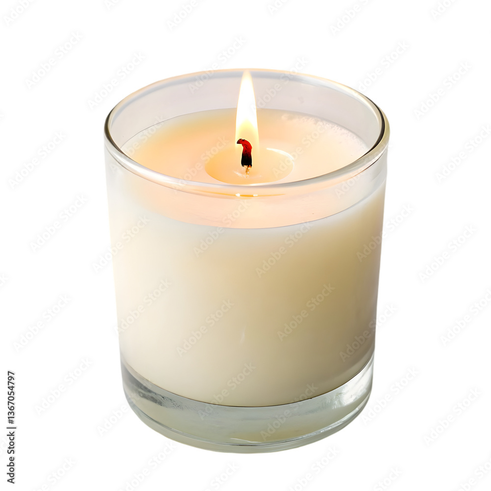 Burning Candle: Light, Relaxing Image isolated on transparent background Burning Candle: Light, Relaxing Image isolated on transparent background