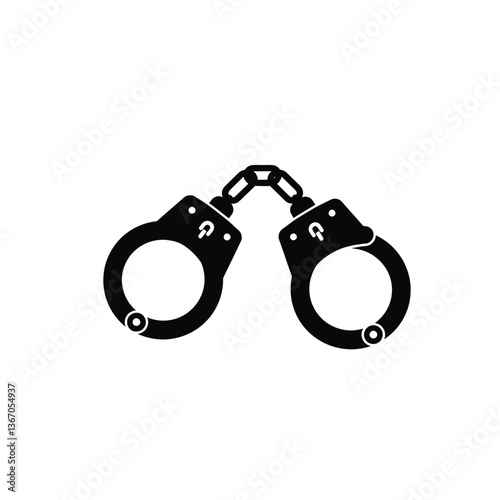 handcuffs isolated on white background
