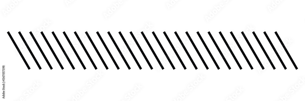 Slash line. Border with diagonal lines. Angle of tilt stripes. Black pattern of footer isolated vector on white background. EPS 10 Slash line. Border with diagonal lines. Angle of tilt stripes. Black pattern of footer isolated vector on white background. EPS 10