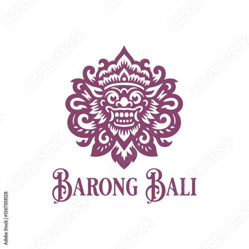 vector illustration of bali barong mask