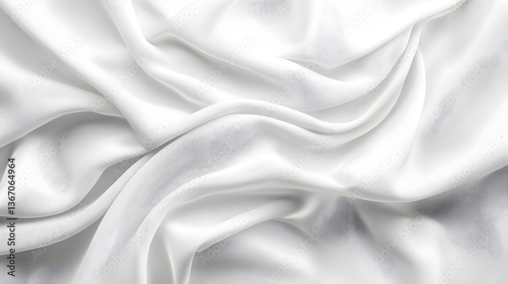 Fototapeta premium Serene and Elegant White Bedding in Minimal Bedroom Setting