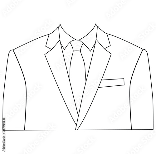 Men's Suit Formal dress vector design