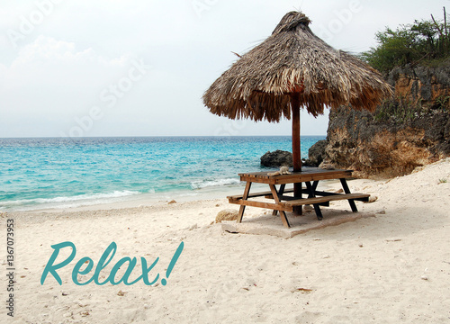 Relax! beach with blue sea inspiration