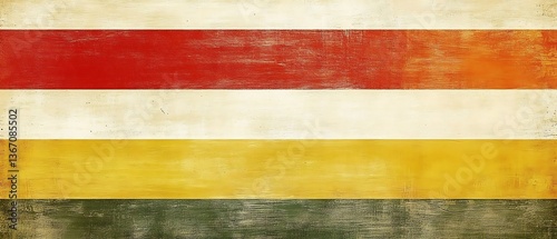 Colorful horizontal striped artwork with faded and textured surfaces