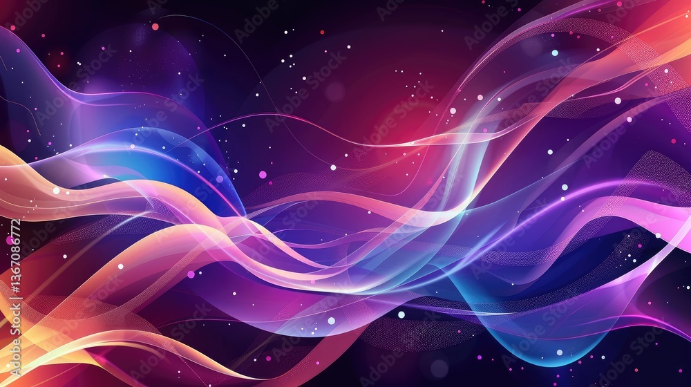 Vibrant Waves of Light in a Cosmic Abstraction Vibrant Waves of Light in a Cosmic Abstraction