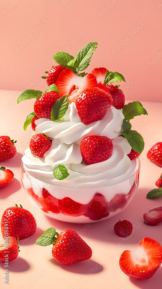 Irresistible Strawberry and Cream Delight: A Visual Feast that Promises Pure Indulgence Irresistible Strawberry and Cream Delight: A Visual Feast that Promises Pure Indulgence
