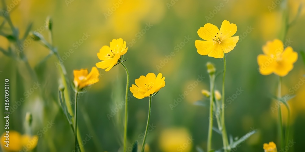 Fototapeta premium a field of yellow flowers