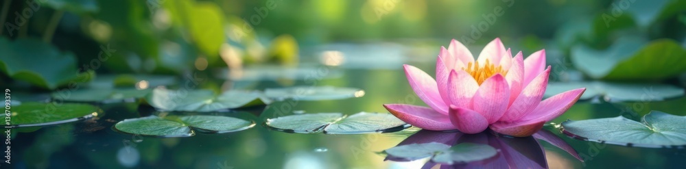 watercolor water lily scene in serene garden setting, peaceful background, waterlilies watercolor water lily scene in serene garden setting, peaceful background, waterlilies