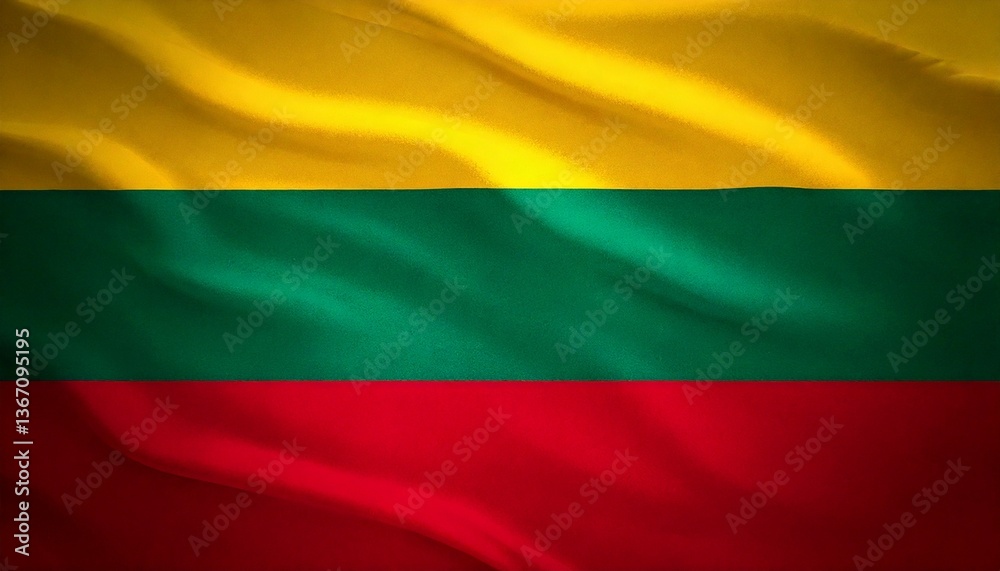 waving flag of lithuania waving flag of lithuania