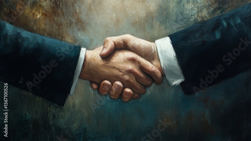 Wallpaper Mural Close-Up of Handshake Between Two People in Casual Clothing Outdoors Torontodigital.ca