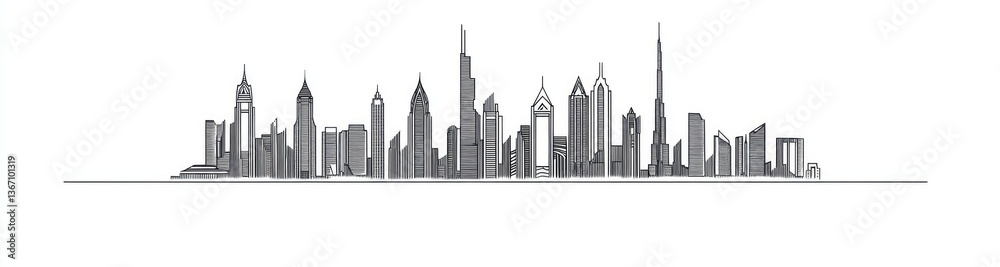 Fototapeta premium Cityscape Skyline