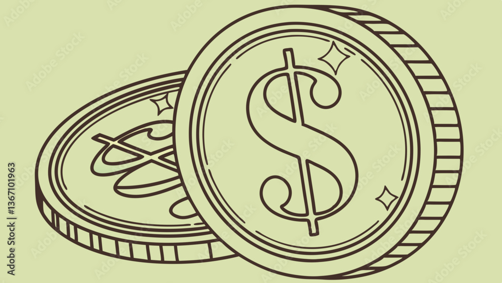 Vector illustration of a snake and dragon with abstract background and financial symbols Vector illustration of a snake and dragon with abstract background and financial symbols