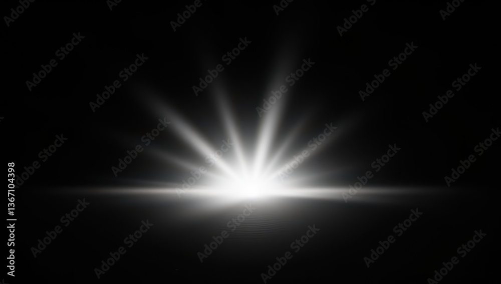 Obraz premium Bright Light Rays Breaking Through Darkness