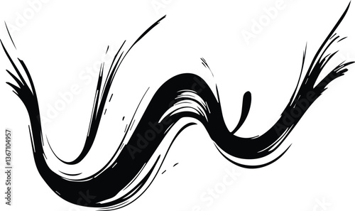 Serpentine sketch on abstract vector background