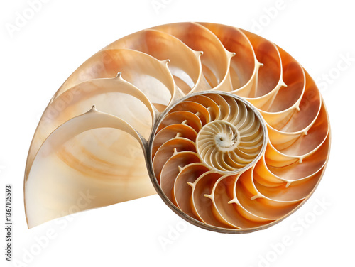 nautilus shell isolated on white