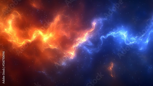 Dark Sci-Fi Energy Vortex with Electric Blue Plasma Sparks