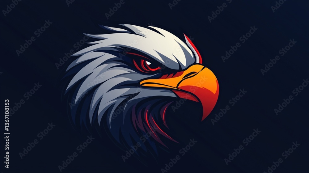 Fototapeta premium Powerful eagle head graphic