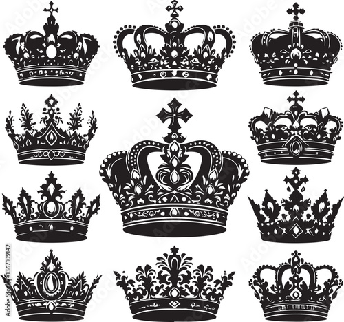 Elegant Crown Vector Collection