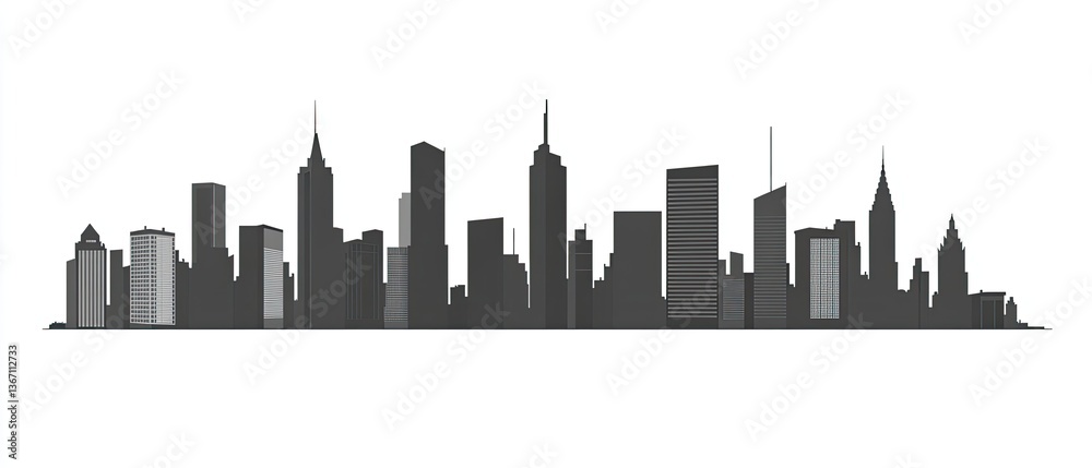 Fototapeta premium Cityscape Silhouette