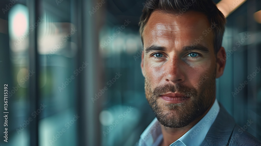 Fototapeta premium Confident CEO Portrait in a Professional Business Setting