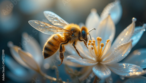 Bee on the flowers 