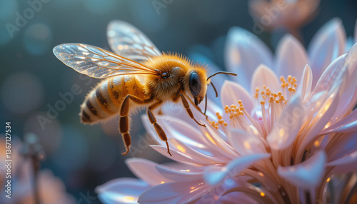 Bee on the flowers