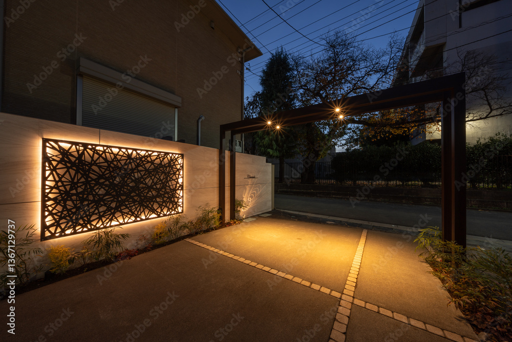 Obraz premium オシャレな庭｜エクステリア｜外構デザイン｜新築戸建住宅