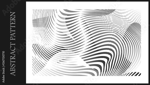 Abstract pattern wave shape lines, curves. Abstract background, graphic resources, design.