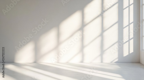 White wall with soft light streaks and shadow. illustration