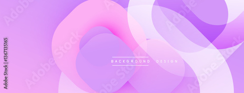 Circular abstract design with overlapping translucent circles and round shapes, blending gradients and smooth curves, creating depth, contrast, and a dynamic visual effect