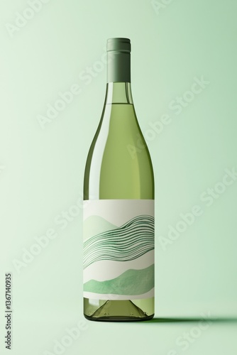 Perfect for Logo Placement: Rice Wine Bottle Mockup Design