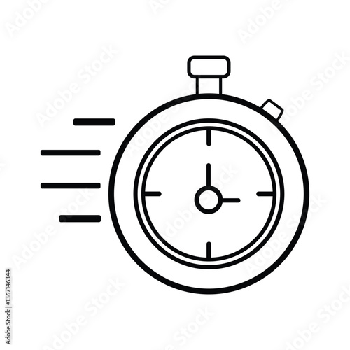Fast-paced stopwatch icon representing speed and time management