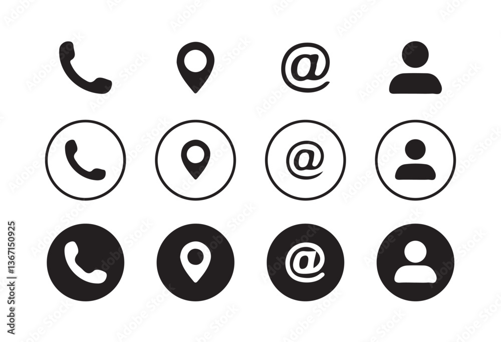 Web icon set. Website set icon vector. for computer and mobile.Business card contact information icons. Contact us icon set. vector illustration eps 10. Web icon set. Website set icon vector. for computer and mobile.Business card contact information icons. Contact us icon set. vector illustration eps 10.