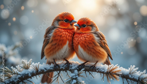 robin on snow