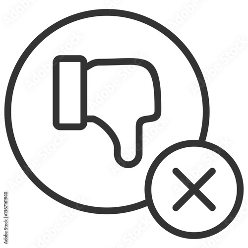 Dislike Outline Icon