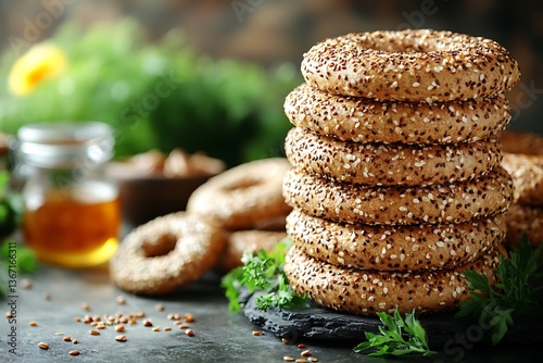 Seeded Bagel Stack.