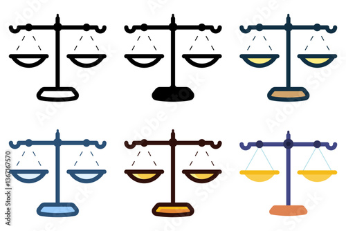 balance scale icon vector illustration