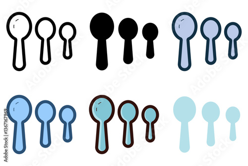 measuring spoon icon vector illustration