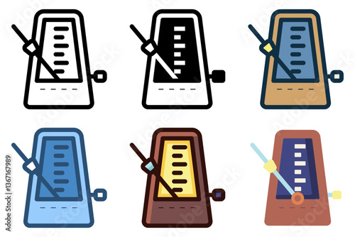 metronome for maintain music tempo device icon vector illustration