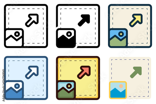 resize image picture icon vector illustration