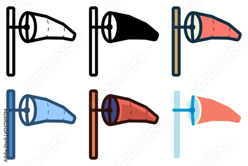 wind direction indicator icon vector illustration